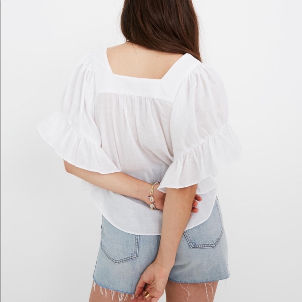 Madewell Flutter Sleeve Butterfly Top - image 3